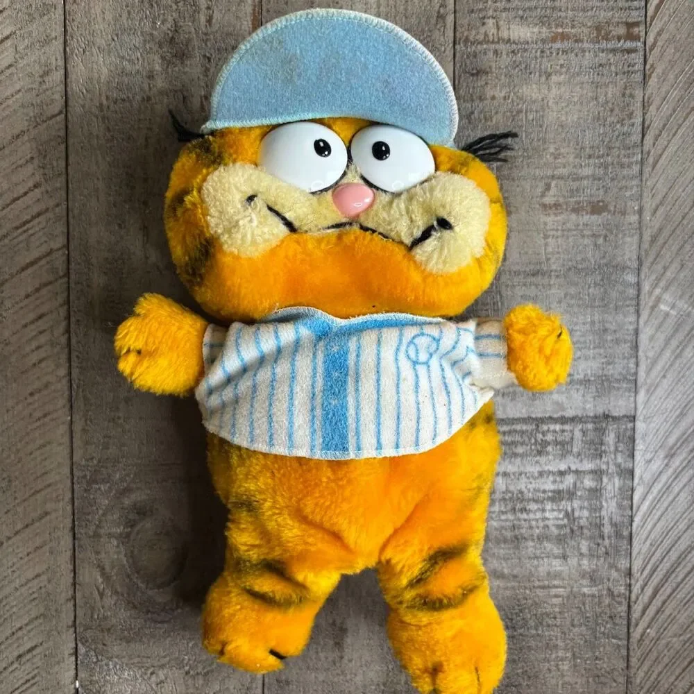 Garfield Vintage 1978 1981 Baseball Plush Cat Stuffed Animal Collectible Toy